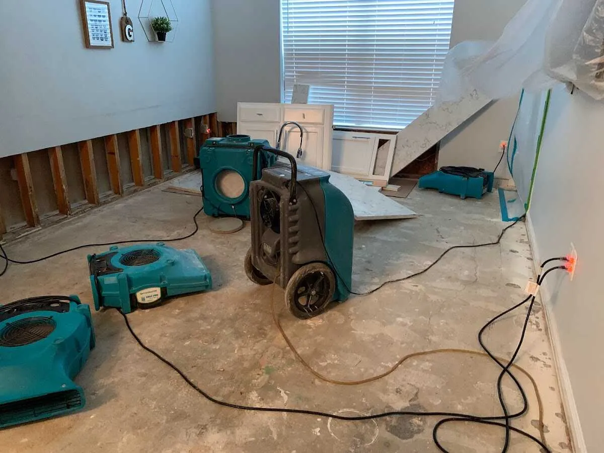 Dehumidifier in flood-cut room for Water Extraction & Removal in North Weeki Wachee